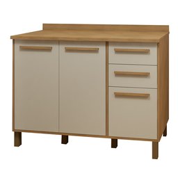 Balcão 120cm 3 Portas 2 Gavetas Salvador - 11