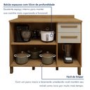 Ver imagem 6 de Balcão 120cm 3 Portas 2 Gavetas Salvador Bege/Cinamomo/Off White