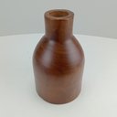 Ver imagem 2 de Vaso Decorativo de Madeira Natural 25x15x15cm Enfeite Sala Mesa Estante Aparador