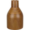 Ver imagem 1 de Vaso Decorativo de Madeira Natural 25x15x15cm Enfeite Sala Mesa Estante Aparador