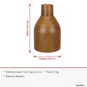 Ver mais imagens de Vaso Decorativo de Madeira Natural 25x15x15cm Enfeite Sala Mesa Estante Aparador