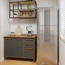 Ver imagem 2 de Balcão 120cm 3 Portas 2 Gavetas Salvador