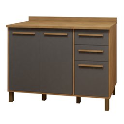 Balcão 120cm 3 Portas 2 Gavetas Salvador - 11