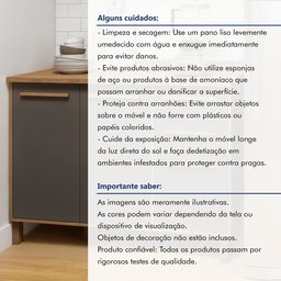 Balcão 120cm 3 Portas 2 Gavetas Salvador - 9