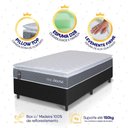 Ver imagem 4 de Conjunto Box Preto Luanda Cinza Espuma D28 Solteiro 96x203x62 - King House