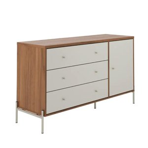 Cômoda 3 Gavetas 1 Porta Jasper Off White e Canella 138cm