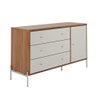 Cômoda 3 Gavetas 1 Porta Jasper Off White e Canella 138cm - 1