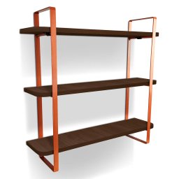 Prateleira Tripla Nicho Hone Modelo Industrial Decoração Casa 60x15 Cobre/Villandry - 1