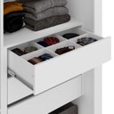 Ver imagem 5 de Guarda Roupa Casal Essencial 2 Portas de Correr 6 Gavetas com 4 Espelhos Branco/Absoluto