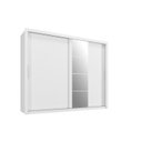 Ver imagem 3 de Guarda Roupa Casal Essencial 2 Portas de Correr 6 Gavetas com 4 Espelhos Branco/Absoluto