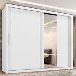 Guarda Roupa Casal com Espelho 2 Portas 6 Gavetas Imperador Plus  - 1