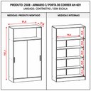 Ver imagem 7 de Armário Multiuso 2 Portas de Correr com Rodizios