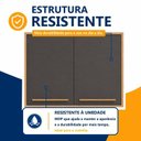 Ver imagem 5 de Armário Aéreo 80cm 2 Portas Salvador Cinza/Cinamomo/Grafite