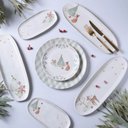 Ver imagem 3 de Kit 4 Travessas Oval Rasa Orgânico Christmas Card 36x13cm Porto Brasil