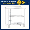 Ver imagem 7 de Balcão 80cm 2 Portas Salvador Bege/Cinamomo/Off White