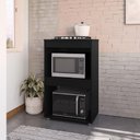 Ver imagem 1 de Gabinete Cooktop Adriana sem Porta 1 Prateleira MDP 75cm Preto com Tampo