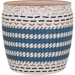 Cachepô Cerâmica 14x13x13cm Azul - 1