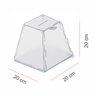 Urna Acrílico Sorteio Caixa Sugestões Pirâmide Cofre 20x20cm - 2
