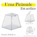 Ver imagem 1 de Urna Acrílico Sorteio Caixa Sugestões Pirâmide Cofre 20x20cm