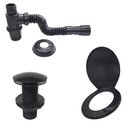 Ver imagem 3 de Kit Banheiro Black Pop Sifão Copo Valvula Click e Assento