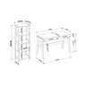 Kit Home Offce 2 Peças Escrivaninha 120cm 2 Gavetas e Estante 5 Prateleiras Trend - 3