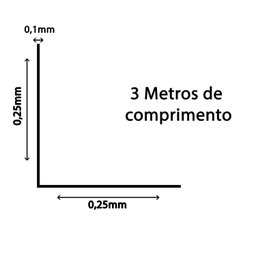 Cantoneira em L PVC Protetor de Canto 25x25mm Barra 300cm Bariri - 4