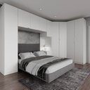 Ver imagem 1 de Guarda Roupa Planejado de Casal 10 Portas 5 Peças e 1 Cabeceira Hera CabeCasa MadeiraOriginals Branco/Algodão