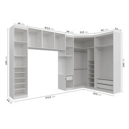 Guarda Roupa Modulado de Casal 10 Portas 5 Peças e 1 Cabeceira Hera CabeCasa MadeiraOriginals - 5 Guarda Roupa Modulado de Casal 10 Portas 5 Peças e 1 Cabeceira Hera CabeCasa MadeiraOriginals - 5
