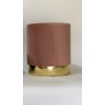 PUFF ROSA ESCURO RODAPE DOURADO - 1