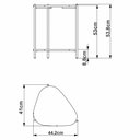 Ver imagem 4 de Mesa Lateral Organica Pe Metal Preto Nero 28016 Artesano Nero Preto