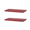 Kit 2 Prateleiras 40 x 20cm Vermelha Suporte Invisível - 1
