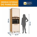 Ver imagem 7 de Paneleiro com Nicho 2 Portas Salvador Bege/Cinamomo/Off White