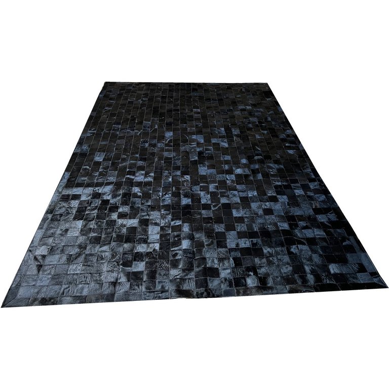 Tapete De Couro Preto Tingido 2,00x3,00 Com Borda Tapete De Couro Preto Tingido 2,00x3,00 Com Borda