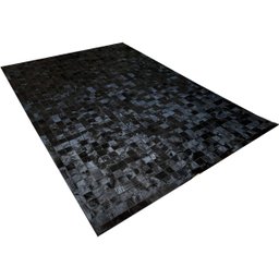Tapete De Couro Preto Tingido 2,00x3,00 Com Borda - 2