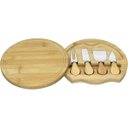Ver imagem 1 de Jogo 4 Peças para Queijo Home&co com Tabua de Corte Deslizante Bambu Natural