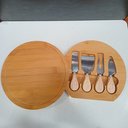 Ver imagem 5 de Jogo 4 Peças para Queijo Home&co com Tabua de Corte Deslizante Bambu Natural