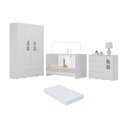 Ver imagem 1 de Quarto de Bebê Completo com Berço 3 em 1 com Colchão Incluso Liz Multimóveis Mp4567