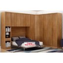 Ver imagem 1 de Quarto Casal Completo Rizon/linea 5 Peças (1 Armário Aéreo + 2 Guarda Roupas + 1 Canto Obliquo +