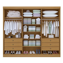 Ver imagem 2 de Guarda-Roupa Monte Carlo Cinamomo Off White 6 Portas e 6 Gavetas Larg. 2.32m - Ddoro Móveis