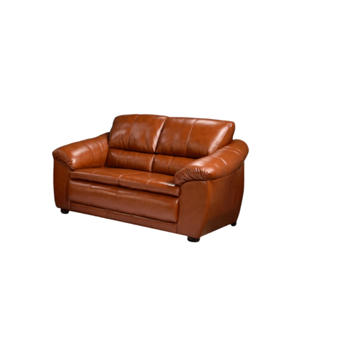 Sofá Decorativo Sala de Estar Monaco 2 Lugares 155cm Couro Conhaque - Mozzelar