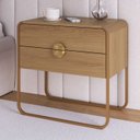 Ver imagem 2 de Kit 02 Mesas de Cabeceira 2g Organica 60 Cm 28062 Hanover Dourado Artesano