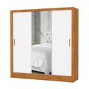 Ver imagem 2 de Guarda-Roupa Casal com Espelhos 3 Portas de Correr e 3 Gavetas 179cm Multimóveis CR35565 Madeirado/