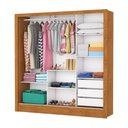 Ver imagem 5 de Guarda-Roupa Casal com Espelhos 3 Portas de Correr e 3 Gavetas 179cm Multimóveis CR35565 Madeirado/