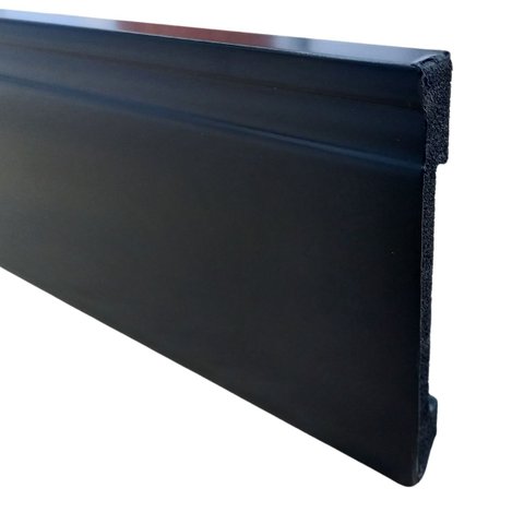 Rodape Poliestireno 15cm Preto Frisado 2,40 Metros
