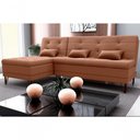 Ver imagem 5 de Sofá Cama com Chaise 3 Lugares 2,00 Mts Nice Matrix Ferrugem