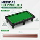Ver imagem 2 de Sinuca Infantil Completa Mesa Bilhar com Pezinho de Mesa Chao Portatil Desmontavel Plastico Veludo T