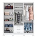 Ver imagem 6 de Guarda Roupa Casal Caju 6 Portas Branco - Henn