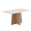 Ver imagem 1 de Mesa para Sala de Jantar 160x90cm Isa Amarelo/Mel/Off White