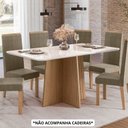 Ver imagem 2 de Mesa para Sala de Jantar 160x90cm Isa Amarelo/Mel/Off White