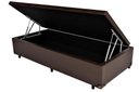 Ver imagem 2 de Cama Box Baú Solteiro Sintético Marrom 42x88x188